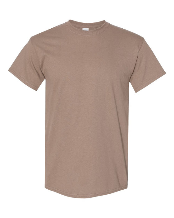 Gildan T-shirt Uomo Ultra Cotton - Manica Corta, Doppio Ago, Colore Crepuscolo/Marrone, Taglia L, 100% Cotone
